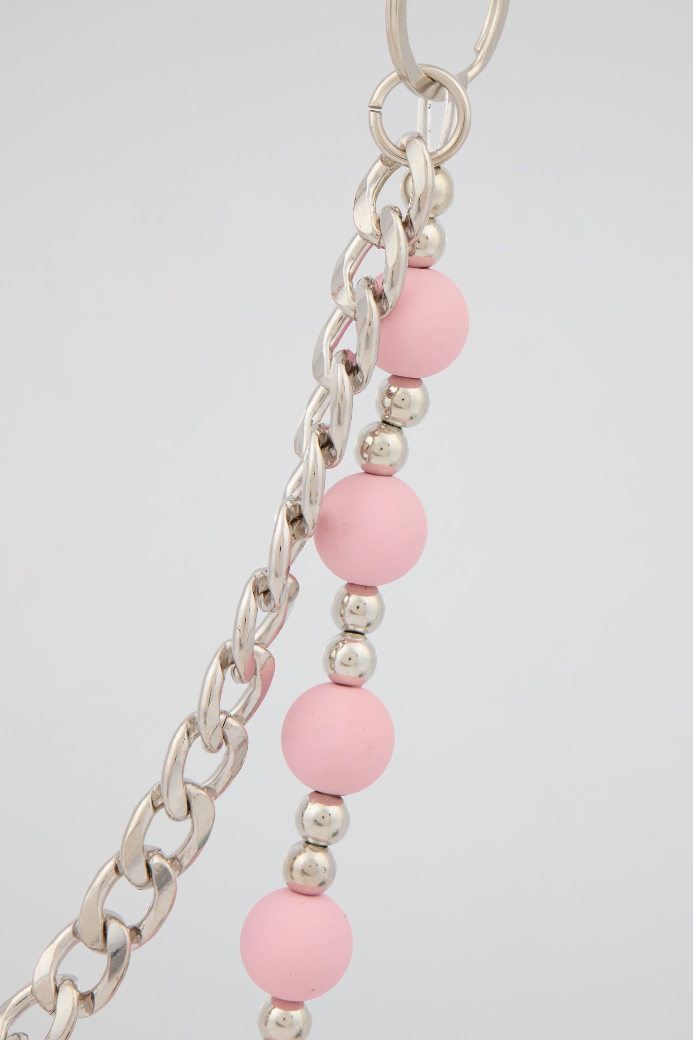 Pink Beaded Wallet Chain
