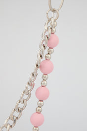 Pink Beaded Wallet Chain