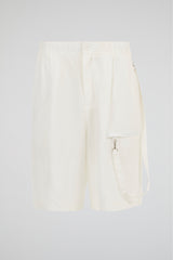 Pleated Utility Strap Shorts