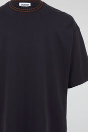 Contrast Stitch Knit Tee