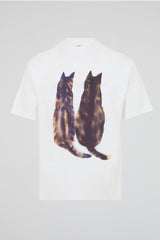 Twin Cats Print Tee