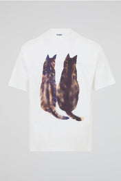 Twin Cats Print Tee