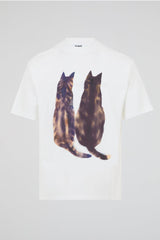 Twin Cats Print Tee