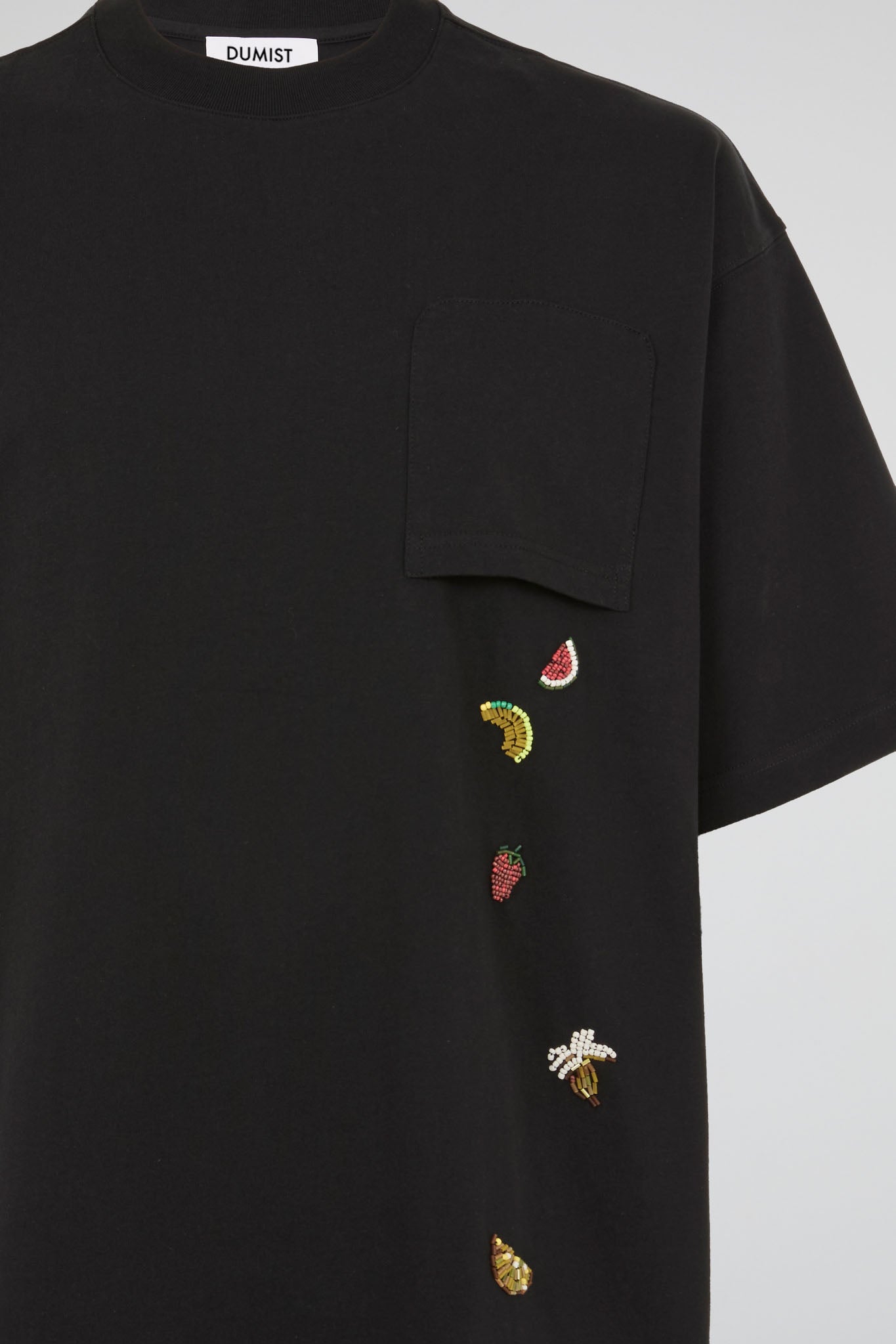 Fruit Embroidery Pocket Tee