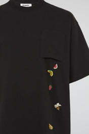Fruit Embroidery Pocket Tee