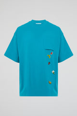 Fruit Embroidery Pocket Tee