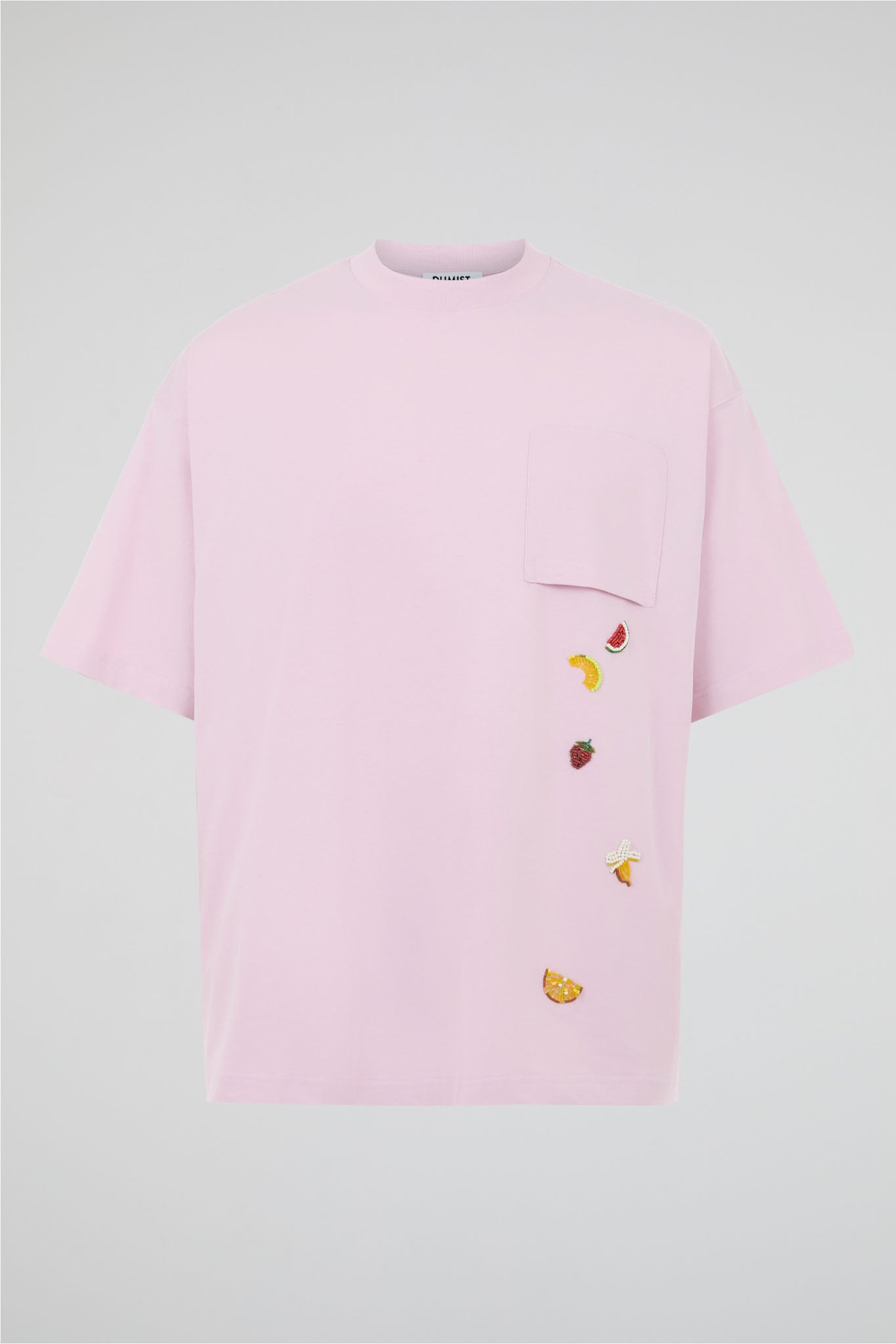 Fruit Embroidery Pocket Tee