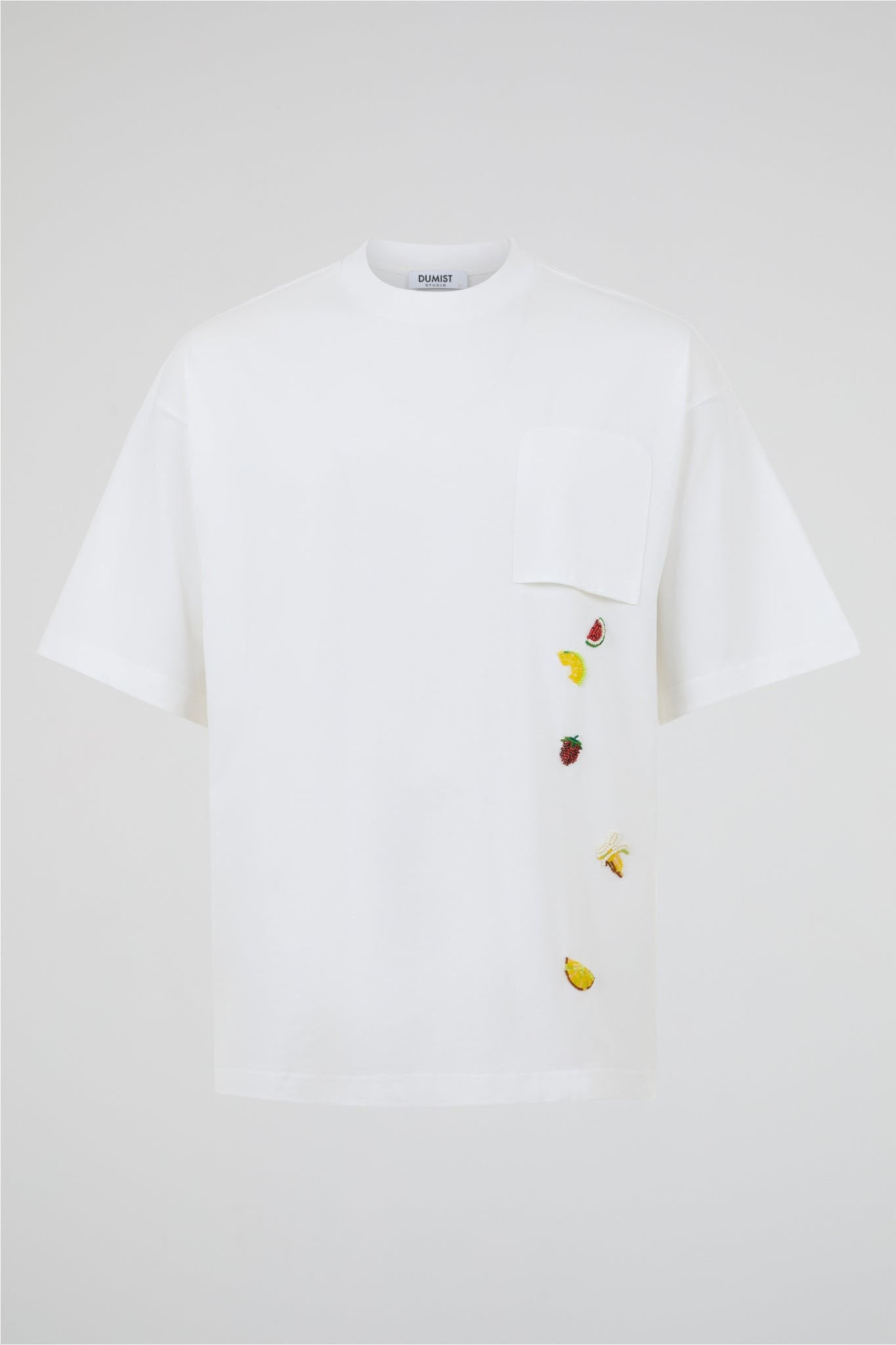 Fruit Embroidery Pocket Tee
