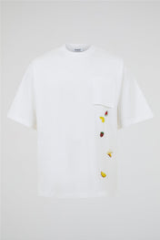 Fruit Embroidery Pocket Tee