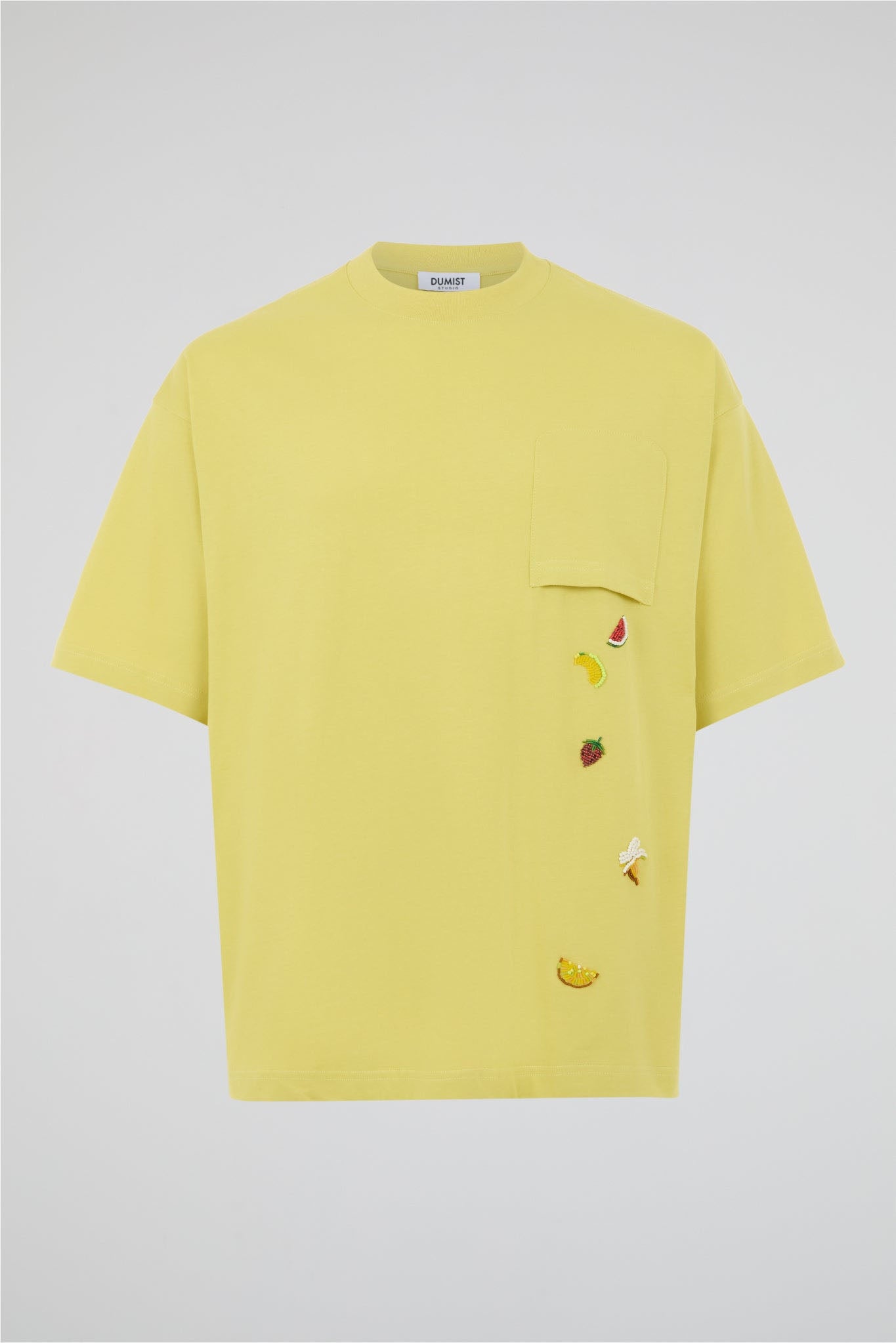 Fruit Embroidery Pocket Tee
